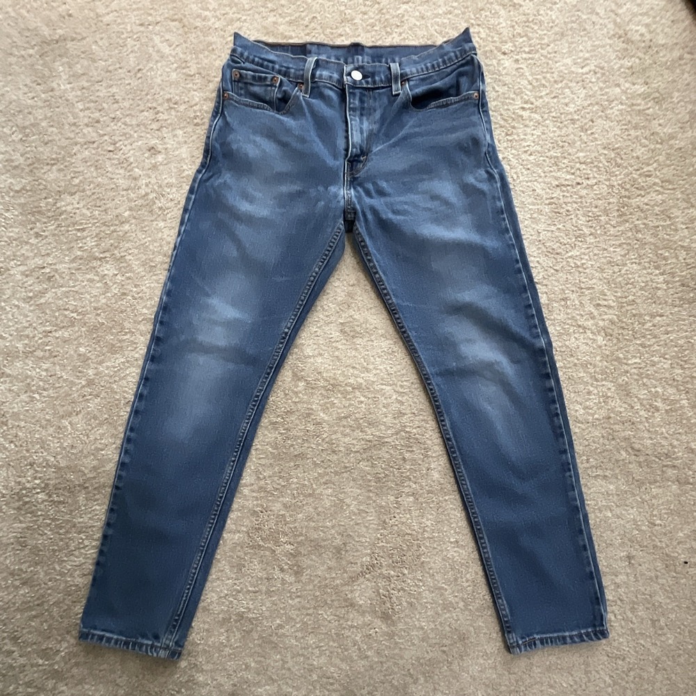 Levi's Men's  512 30x30 Blue Denim Jeans Low Rise 5-Pocket zip fly